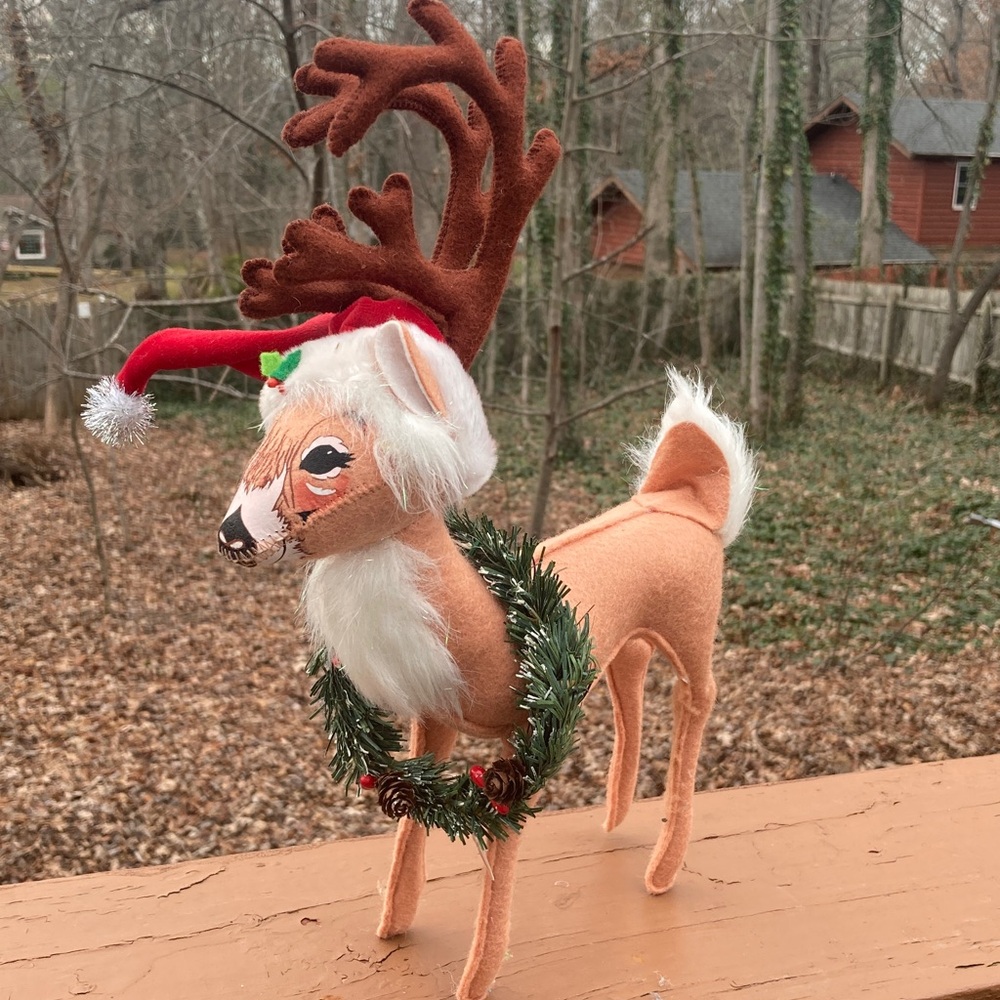 Annalee tan Santa Reindeer